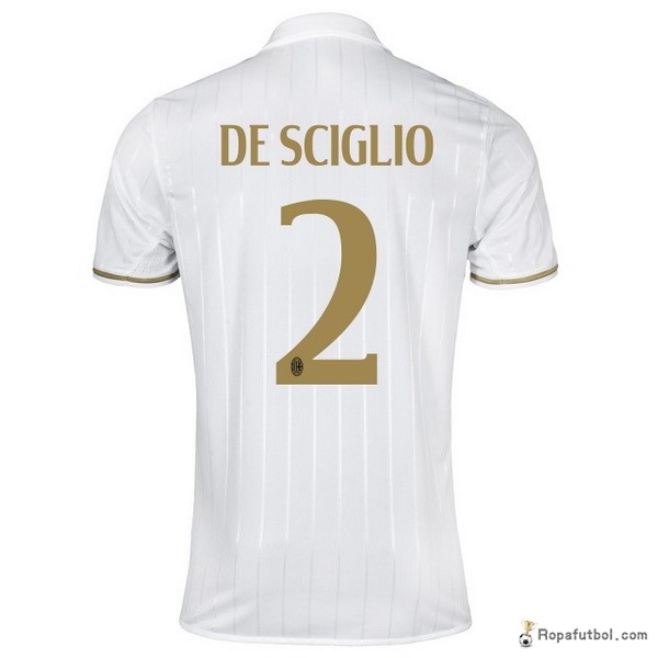 Camiseta AC Milan Replica Segunda Ropa De Sciglio 2016/17 Blanco